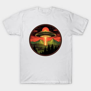 Vintage Comics UFO Encounters UFO Witness Cartoon Vintage T-Shirt